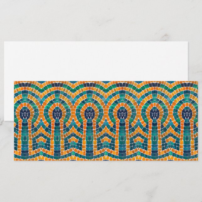 Icônes D'OR MOSAIC 4x9.25 Carte Plat (Devant / Derrière)