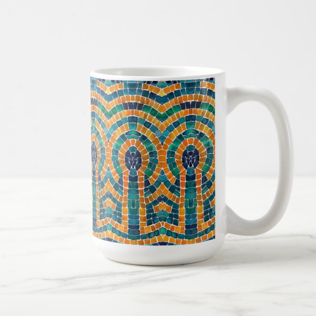 Icônes D'OR MOSAIC Tall White Mug (Droite)