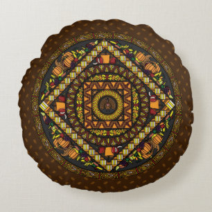Icônes Thanksgiving Coussin rond