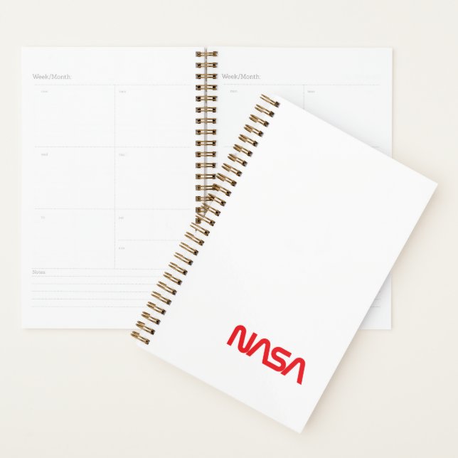 Iconic NASA Circa Elegant Planner (Rocket White) (Devant avec enveloppe)