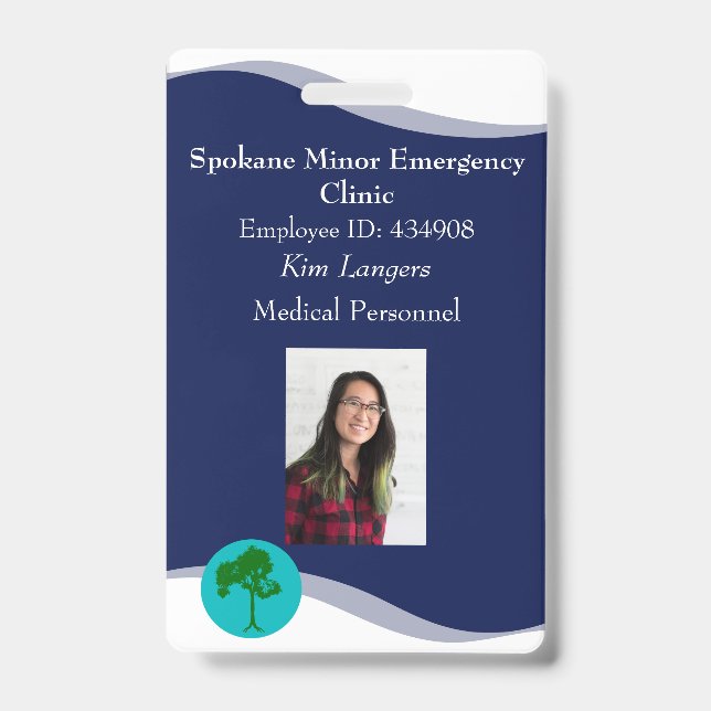 ID Badge Lanyard Business ou Médicale (Front)