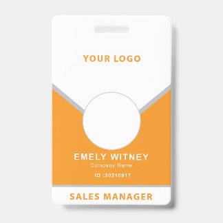 ID Badge simple logo Modèle photo employé