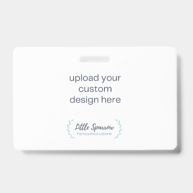 ID Badge - Téléchargez votre propre conception hor (Face)