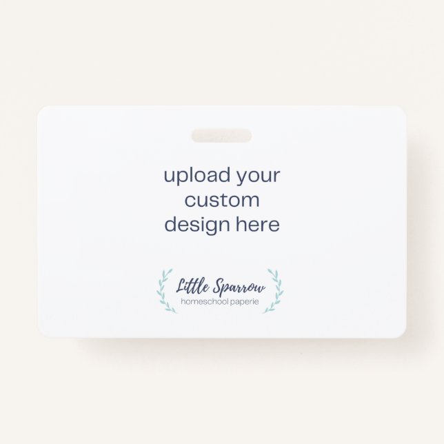 ID Badge - Téléchargez votre propre conception hor (Devant)