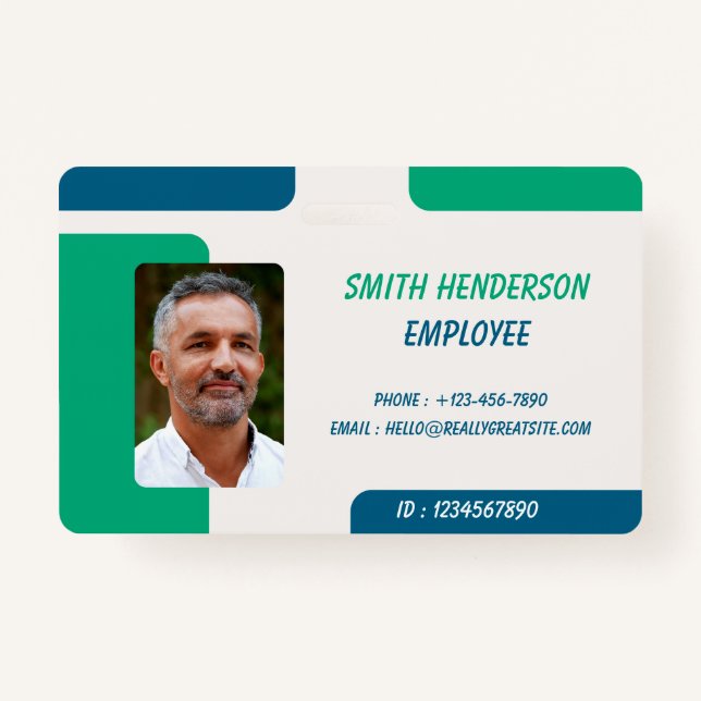 ID Card Badge | Minimal Business Employee Photo (Devant)