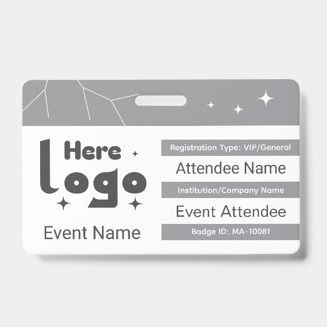 ID de badge de gala VIP personnalisé (Avant)