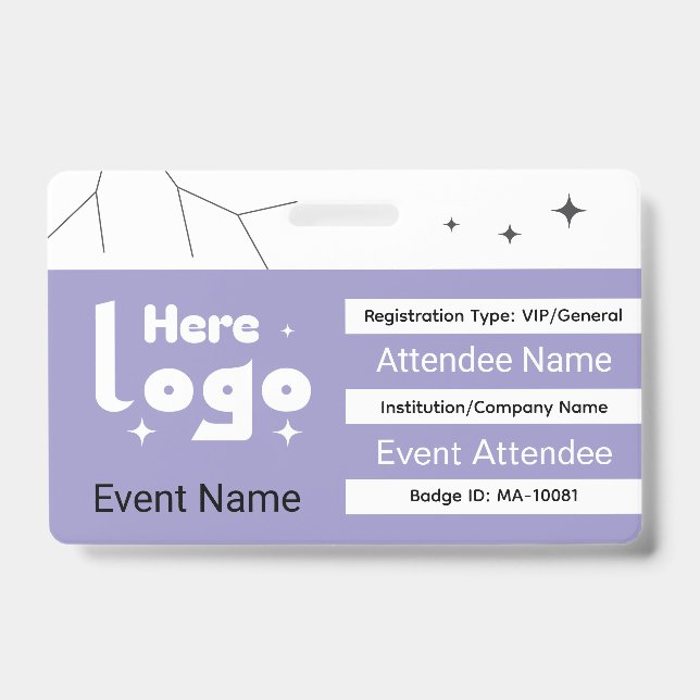 ID de badge Expo personnalisé (Avant)