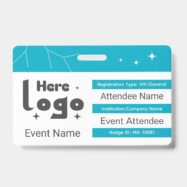 ID de badge personnalisé pour le gala VIP (Avant)