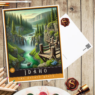 Idaho Carte postale État hyper-réaliste