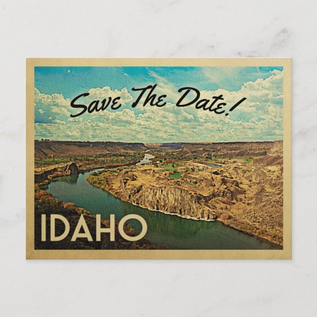Idaho Enregistrer La Date Cartes Postales Vintages (Devant)