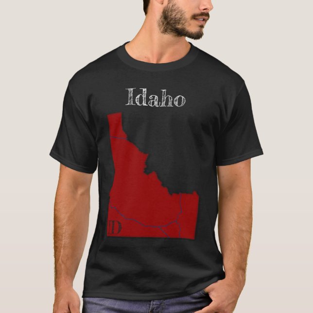 Idaho Interstates [Berry Red Design] T-shirt (Devant)