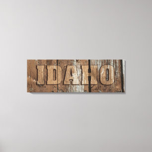 Idaho panneau de toile murale en bois rustique