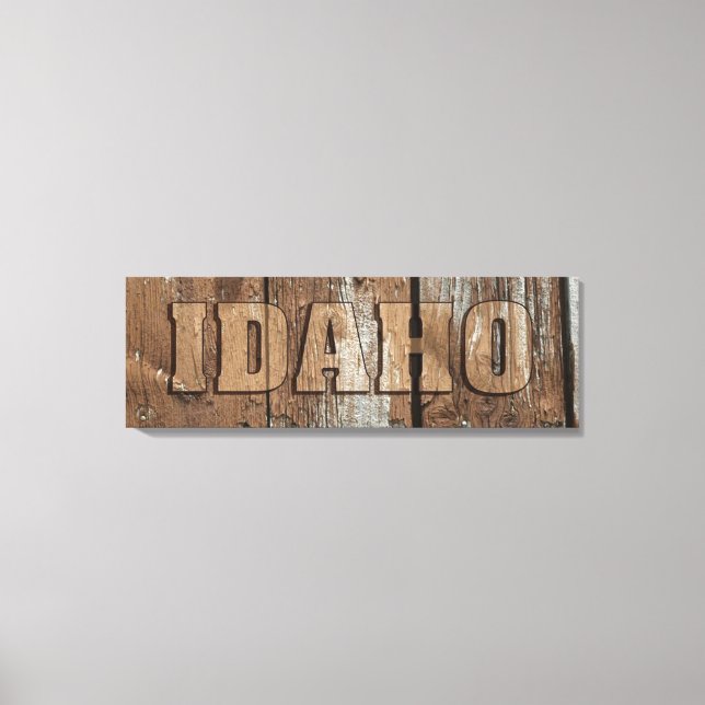 Idaho panneau de toile murale en bois rustique (Recto)