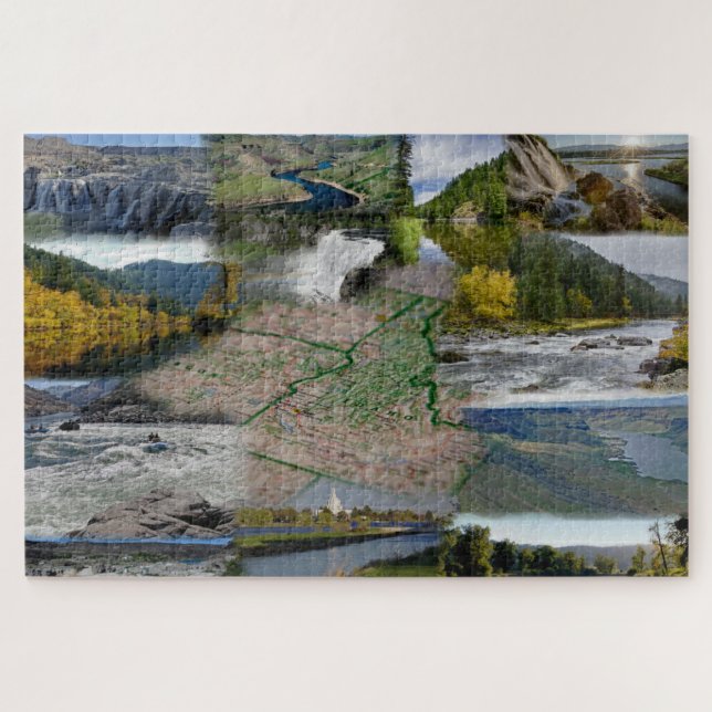 Idaho State Photo Collage 13 Picture Jigsaw Puzzle (Horizontal)