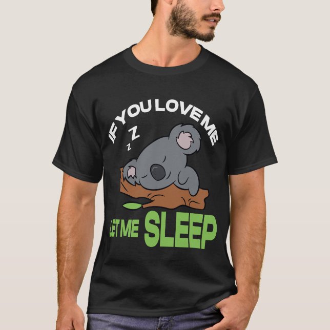 Idée cadeau animal mignon T-shirt koala endormi-pr (Devant)