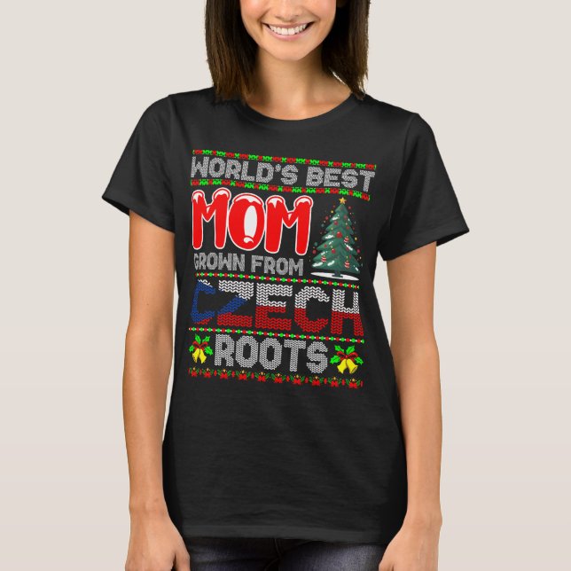 Idée Cadeau de Noël T-shirt Ugly Sweater pour Mama (Devant)