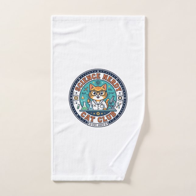 Idée cadeau pour maman de chat savante - Science N (Serviette à main)