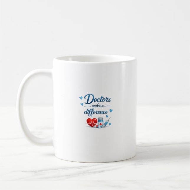 Idée cadeau tasse à café "Les médecins font une di (Gauche)