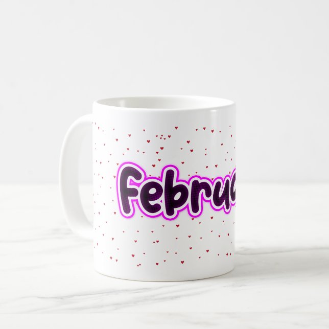 Idée Cadeau Tasse à Café Mois d'Anniversaire de Fé (Devant gauche)