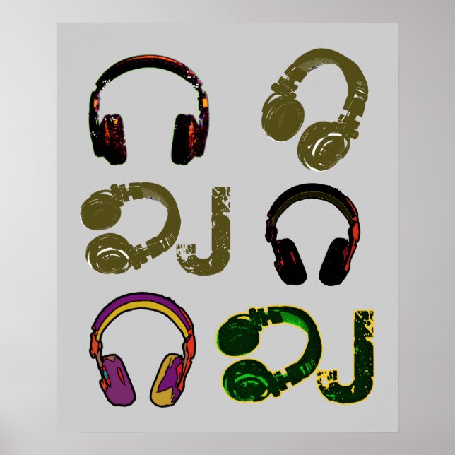 Idée de déco d'écouteurs DJ cool (Devant)
