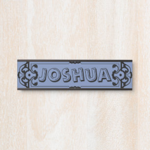 Idée de plaque de nom de porte de la chambre à