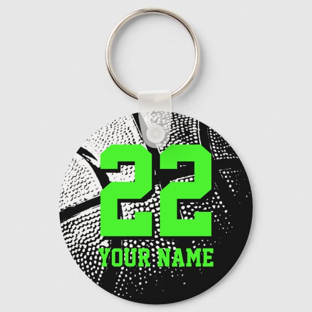 Idée de porte-clés basket comme cadeau pour les ga (Recto)