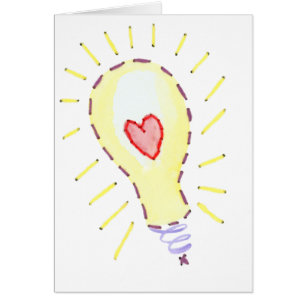 Idée lumineuse d'ampoule - coeur