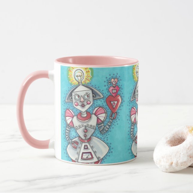 IDÉE LUMINEUSE ROBOT MUG (Avec donut)