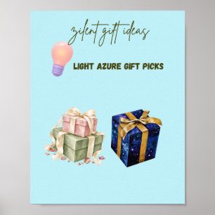 Idées Cadeaux Light Azure Affiche Jolie Esthétique