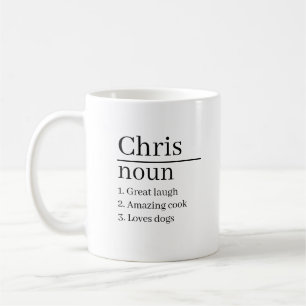 Idées de cadeaux de mug de définition de nom perso