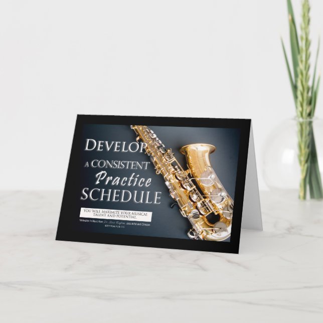 Idées de cadeaux pour saxophone - Cartes de leçon  (Devant)