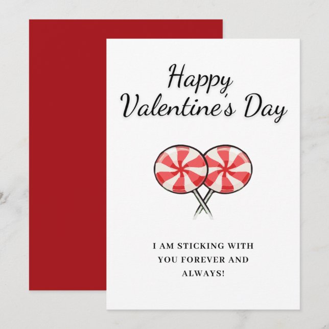 Idées de cartes pour la Saint-Valentin | Carte de  (Devant / Derrière)