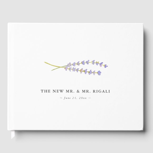 Idées de livre d'hôtes Lavender Mariage (Recto)