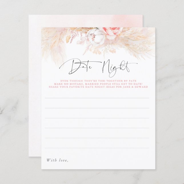 Idées de soirée en amoureux avec herbe de la pampa (Devant / Derrière)