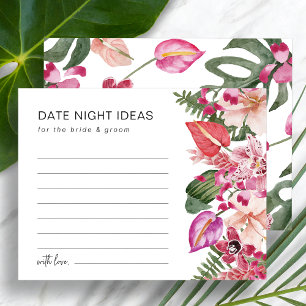 Idées de soirée en amoureux florales tropicales et