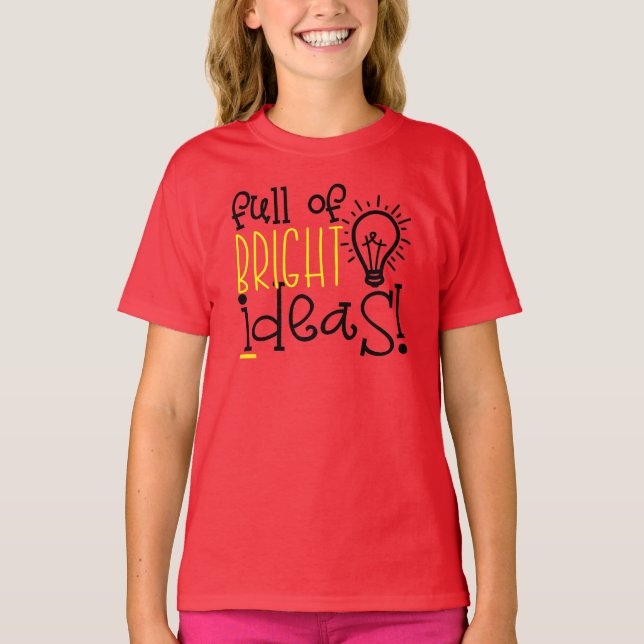 Idées lumineuses - T-shirt Ringer de fille (Devant)