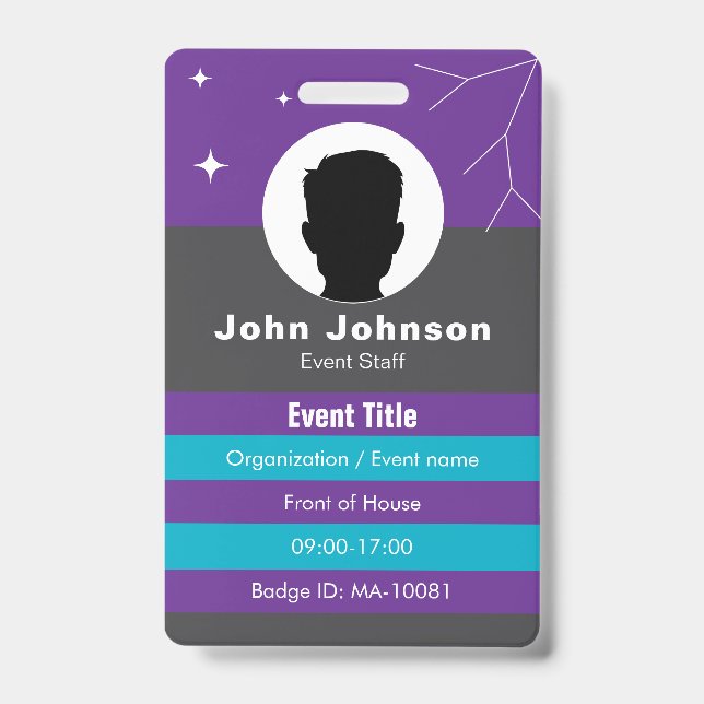 Identifiant de badge d'événement personnalisable (Avant)