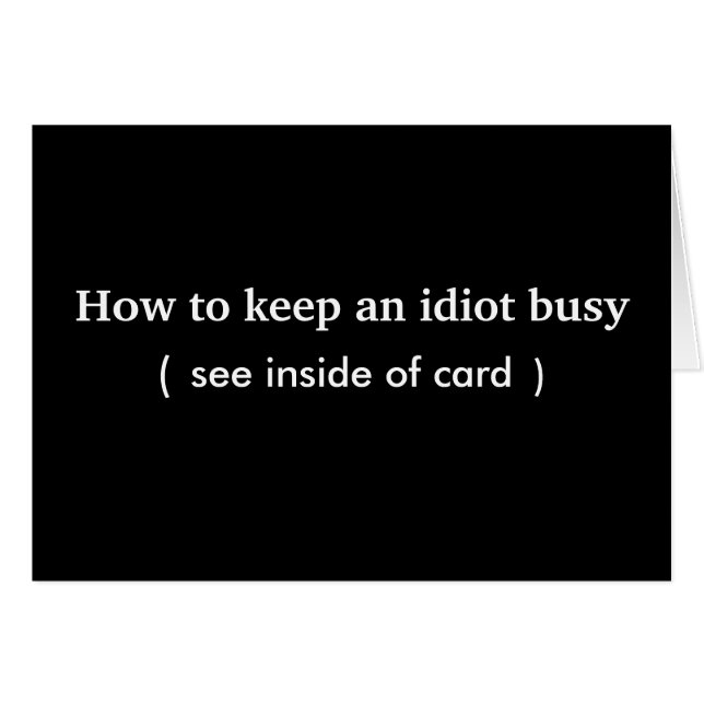 idiot. carte (Devant horizontal)