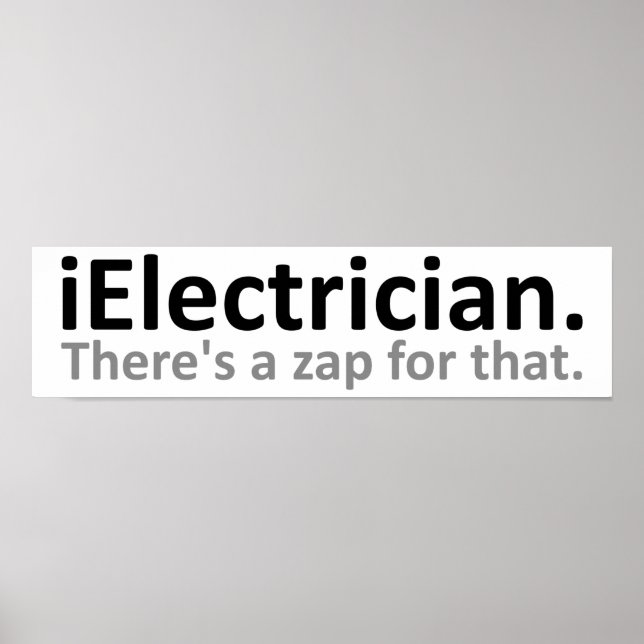 iÉlectricien Affiche Drôle (Devant)