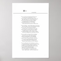 If— by Rudyard Kipling Poster