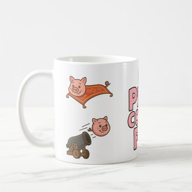 If pigs could fly - fun mug (Gauche)