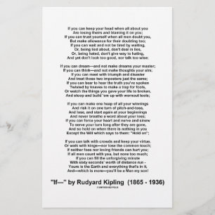 If- Poème de Rudyard Kipling (Pas d'image Kipling)