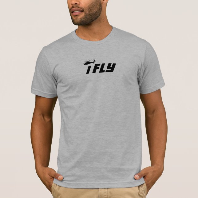 iFly T-shirt noir militaire de faucon (Devant)