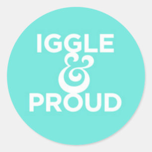 "Iggle et" autocollant fier