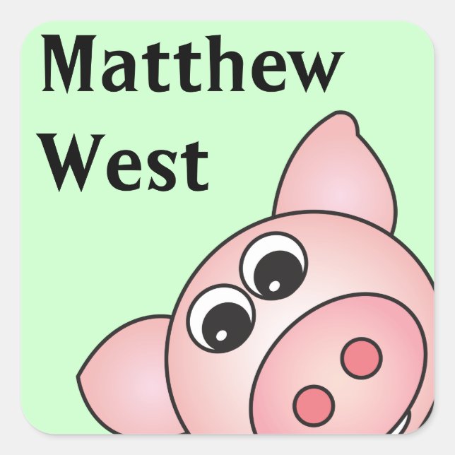 Iggy Piggy Stickers Personnalisés (Devant)