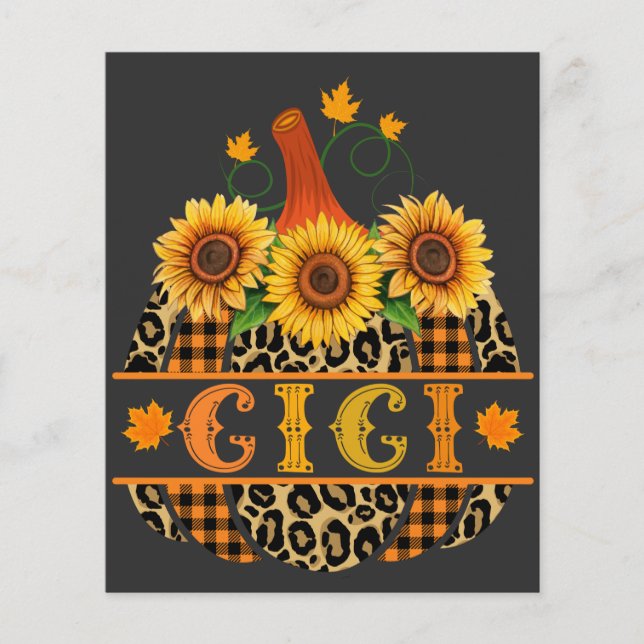 IGi Pumkin Leopard Print Sunflower Buffalo Plaid (Devant)