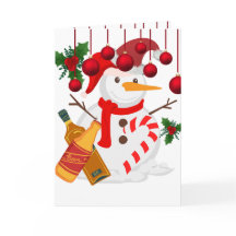 Igloo Avec Bière - Carte de voeux de Noël amusante