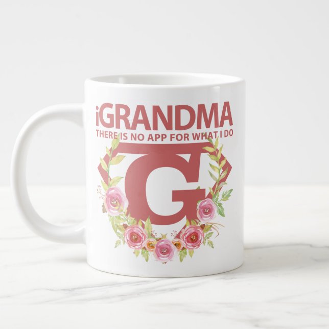 "iGRANDMA" Mug de café géant de 20 oz (Gauche)