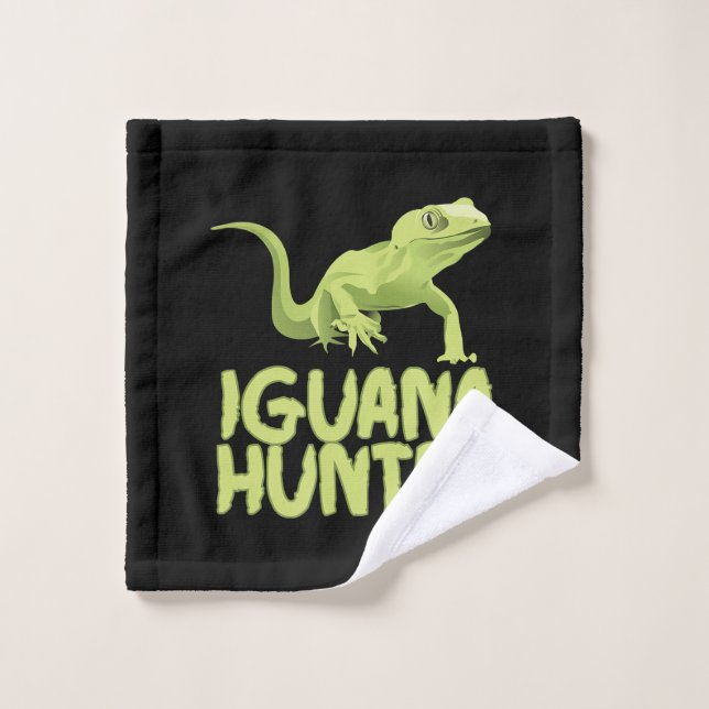 Iguana Hunter - Amusant Iguana Reptile animal (Gant de toilette)