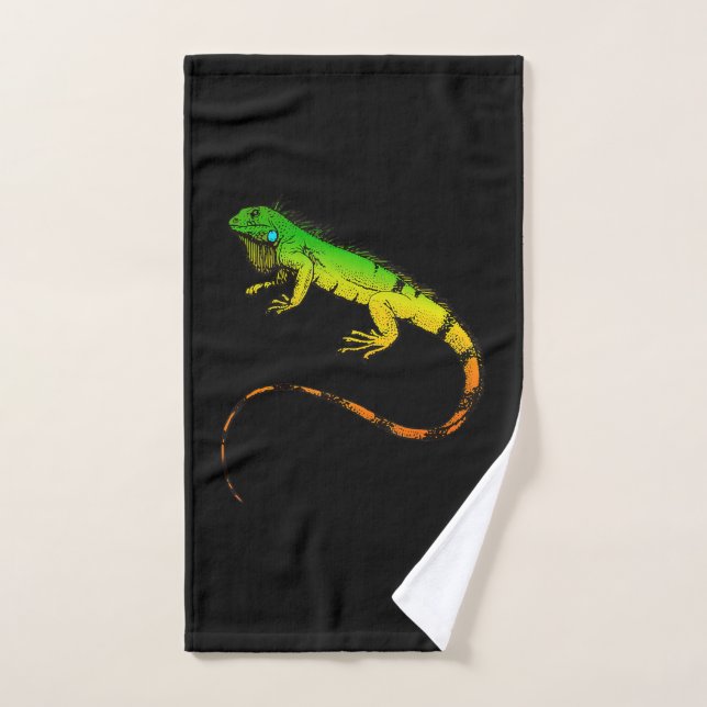Iguana Lizard Beau Cadeau Iguana (Serviette à main)
